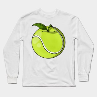 Is it an apple or a tennis ball... Or maybe its both Long Sleeve T-Shirt